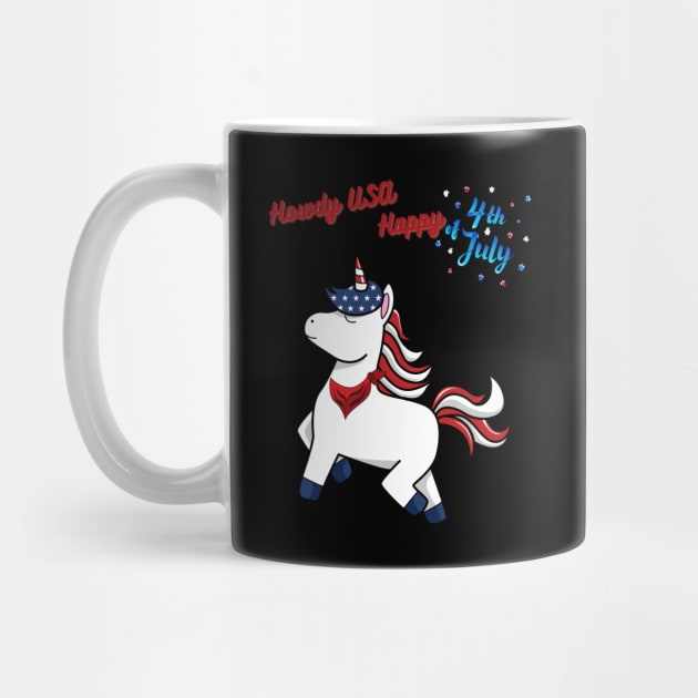 Unicorn the 4th of July Howdy Cowboy by Mission Bear